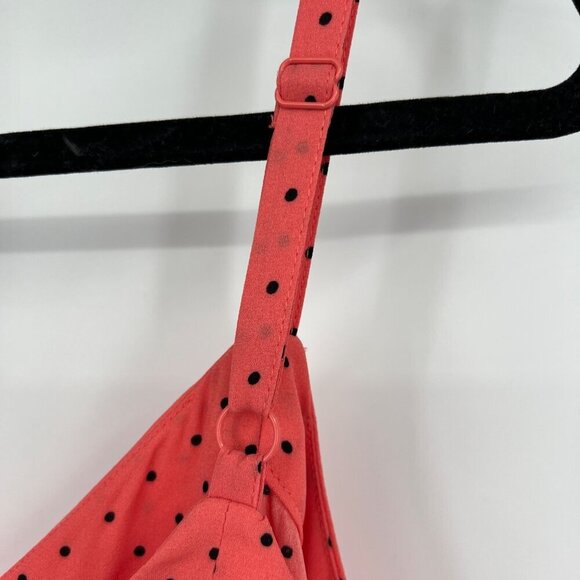 Torrid Top Womens Plus size 2 2X Orange Black Dot Sleeveless Tank Top - Picture 8 of 9